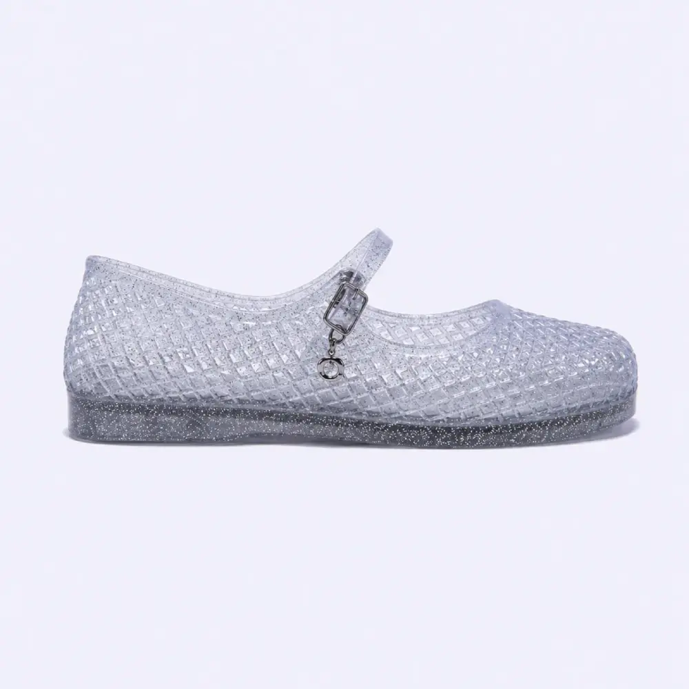 韓國限定 OTZ JELLY STRAP SHOES 果凍感繫帶涼鞋/ 銀色/ 預購 25 cm