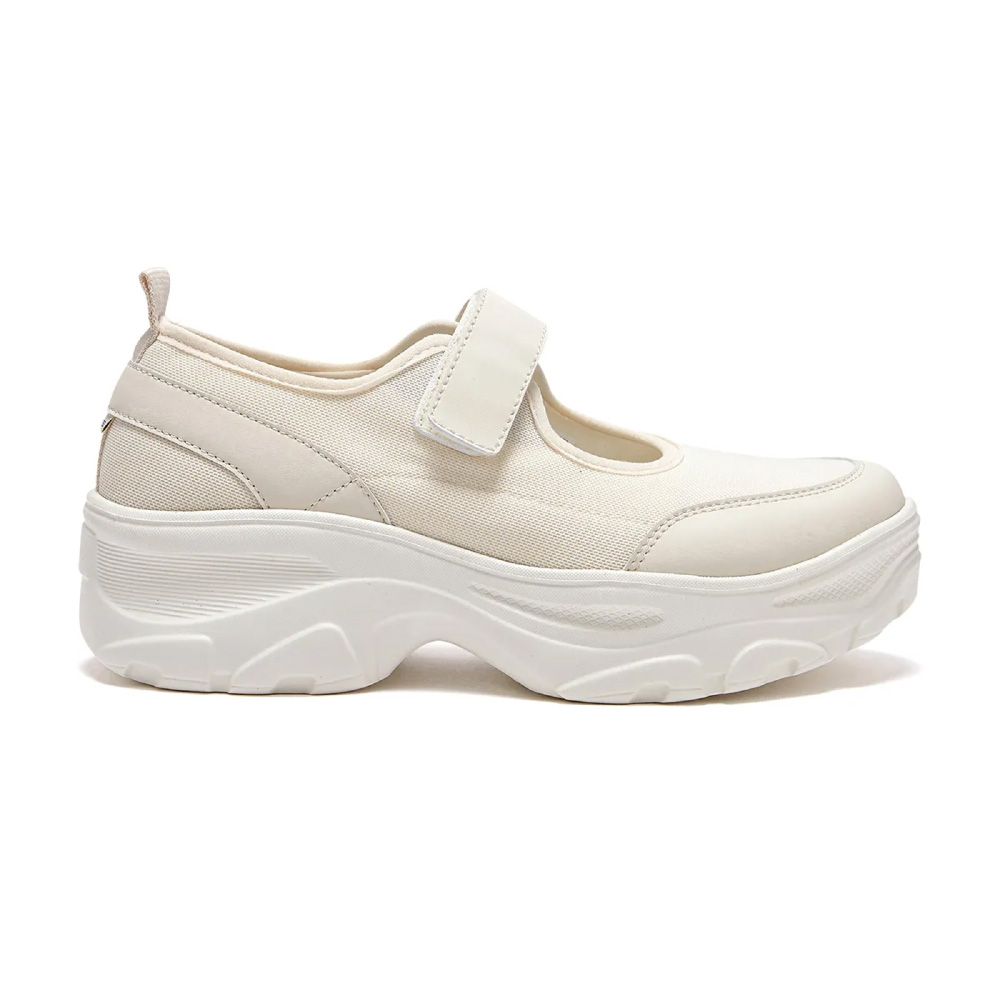 韓國限定 OTZ LOMITA PLATFORM VELCRO MARY JANE 厚底魔鬼氈瑪莉珍鞋/ 白色/ 預購 26 cm