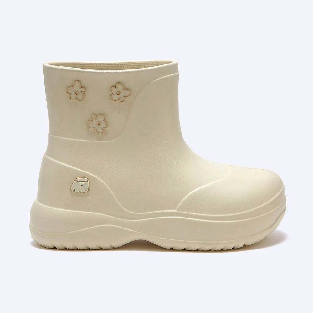 韓國限定 OTZ x UMU BIDDLE PLATFORM RAIN BOOTS 厚底短筒雨靴/ 奶油色/ 預購 24 cm