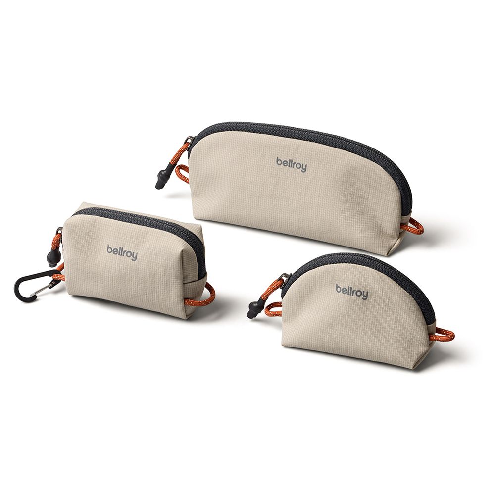 Bellroy Lite Pocket Trio 輕量收納包三件組 耳機包 收納掛件 吊飾包 零錢包 禮物 送禮 推薦(灰白色)