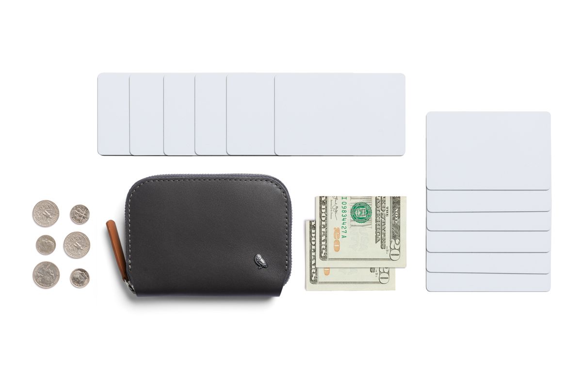 Bellroy Folio Mini 拉鍊皮包 零錢包 卡片收納包 RFID防盜 送禮 禮物 推薦(炭灰色)