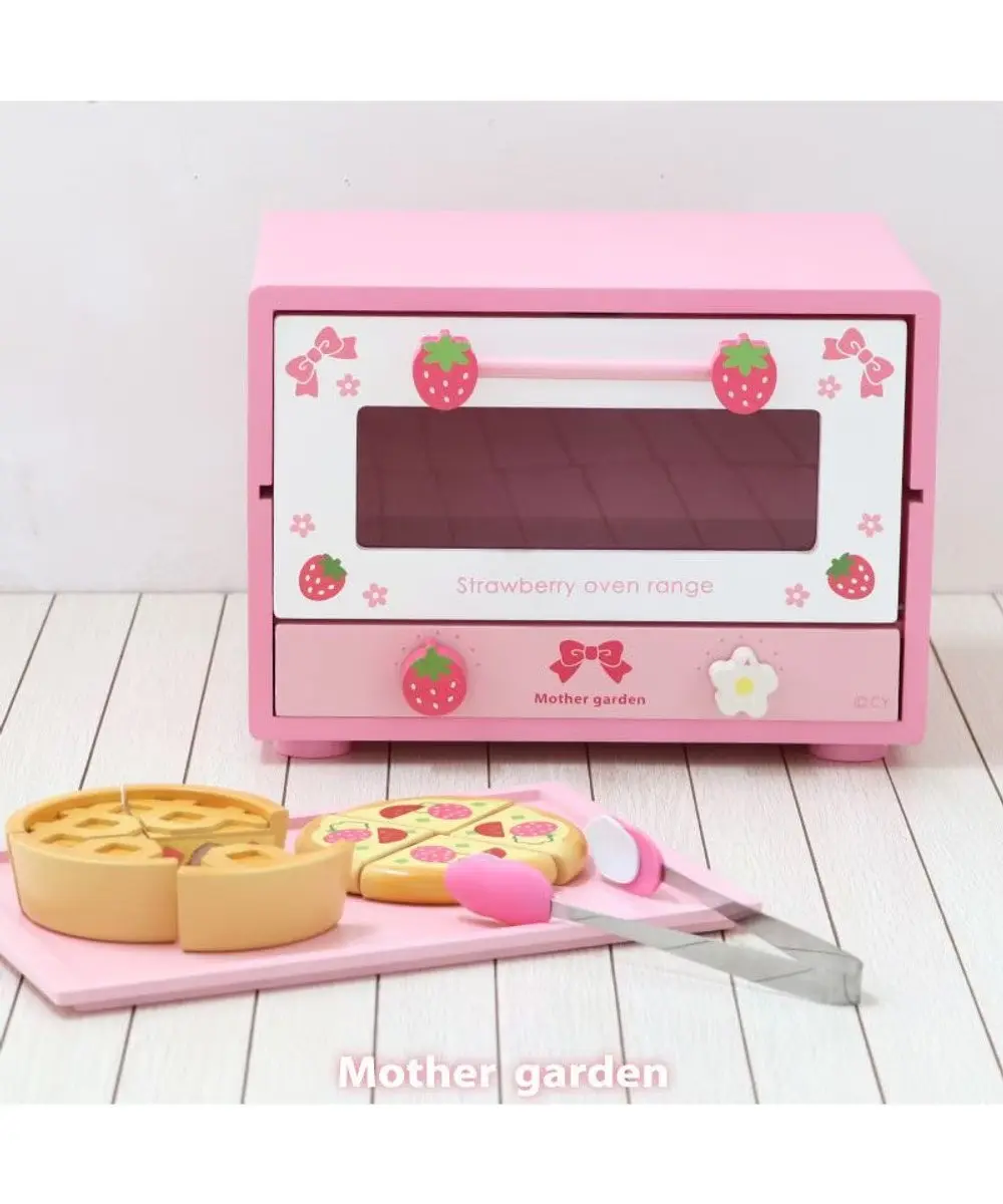【Mother garden】木製玩具 草莓緞帶烤箱