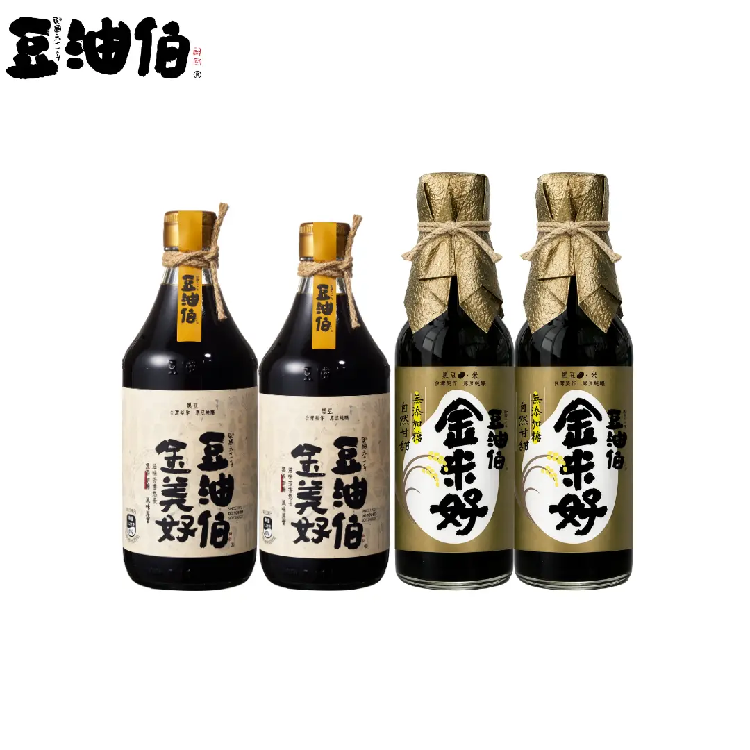 【豆油伯】米好美好醬油四入組