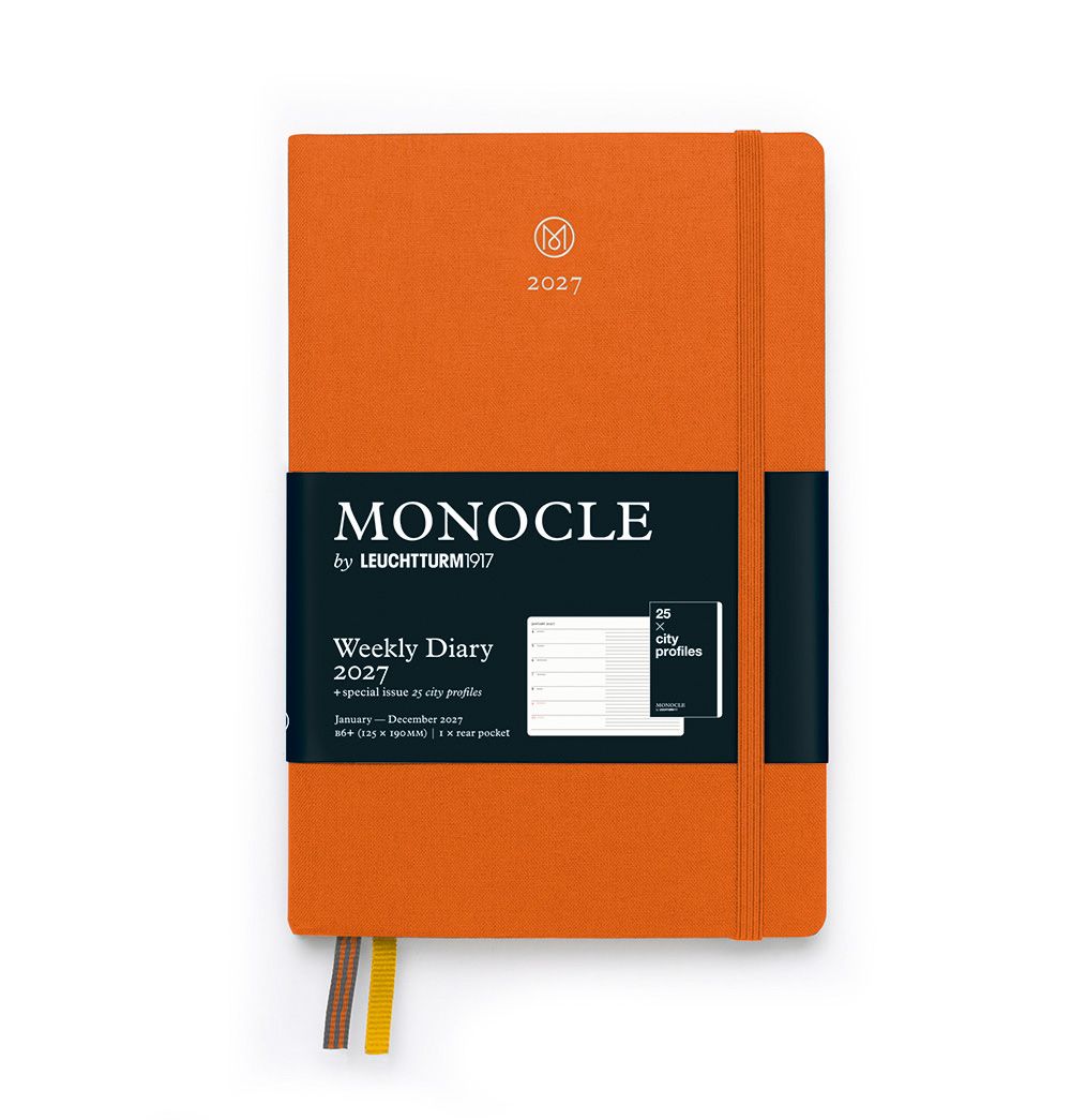 2027德國 LEUCHTTURM1917 X Monocle 日誌/ 筆記式週計畫/ 12.5X19公分/ 蜜橘/ 硬殼