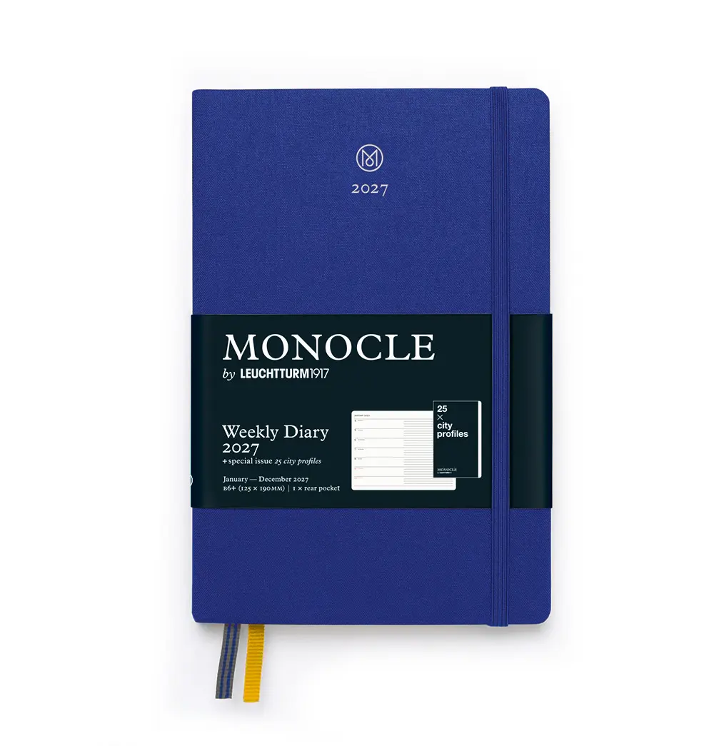 2027德國 LEUCHTTURM1917 X Monocle 日誌/ 筆記式週計畫/ 12.5X19公分/ 鈷藍/ 硬殼