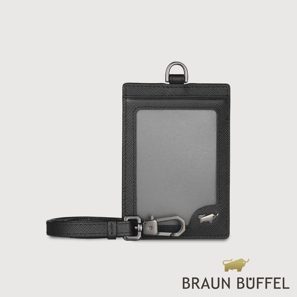 【BRAUN BUFFEL 德國小金牛】台灣總代理 HOMME-P 證件夾-黑色/BF598-600A-BK