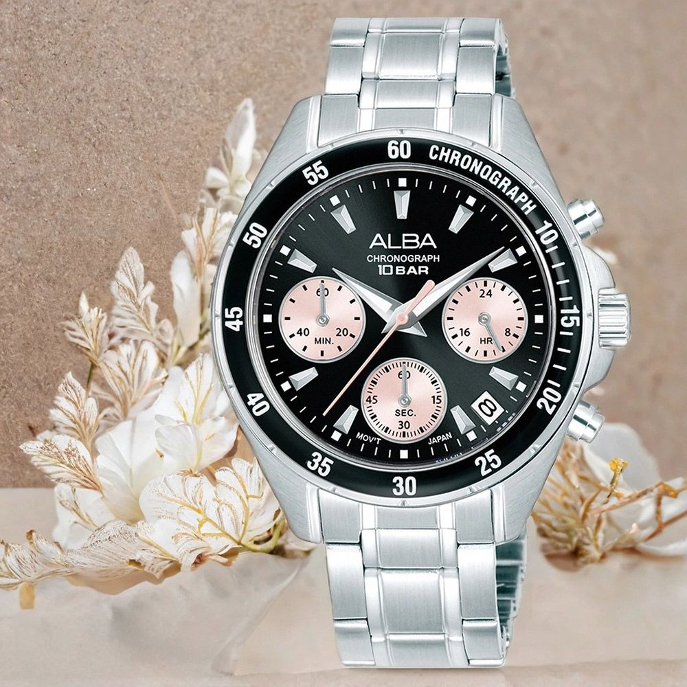 ALBA ACTIVE 三眼計時女錶 手錶-36mm 禮物 送禮 推薦(AT3K93X1/VD53-X417D)