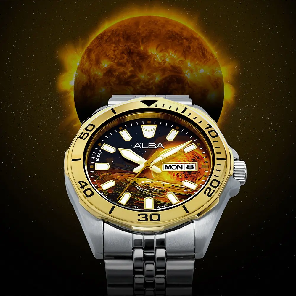 ALBA Planet Series 星系宇航 限量 Sun 太陽手錶-42mm 禮物 送禮 推薦(AV3590X2/VJ43-X044M)
