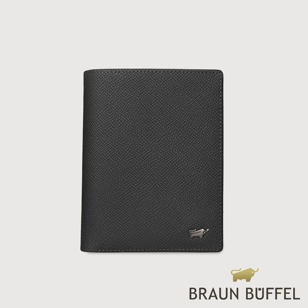 【BRAUN BUFFEL 德國小金牛】台灣總代理 HOMME-ZW 12卡直立中夾-藍色/BF599-359-NY