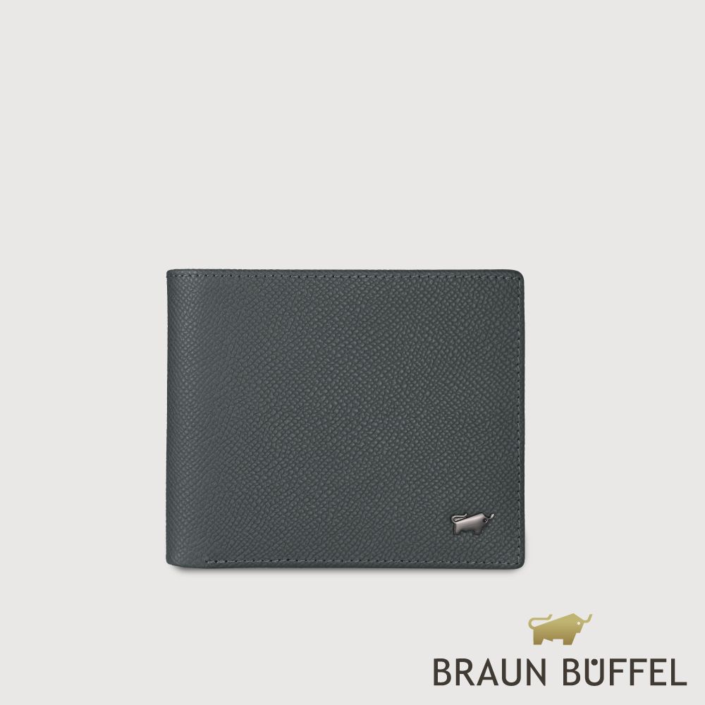 【BRAUN BUFFEL 德國小金牛】台灣總代理 HOMME-ZW 8卡男夾-藍色/BF599-313-NY