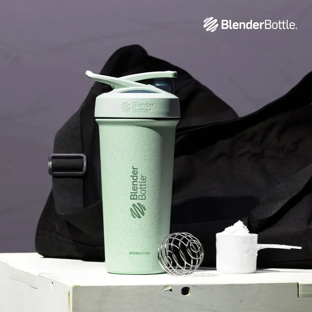 Blender Bottle Sleek按壓式不鏽鋼水壺/ 特別款/ 石紋翡翠/ 25oz/ 740ml