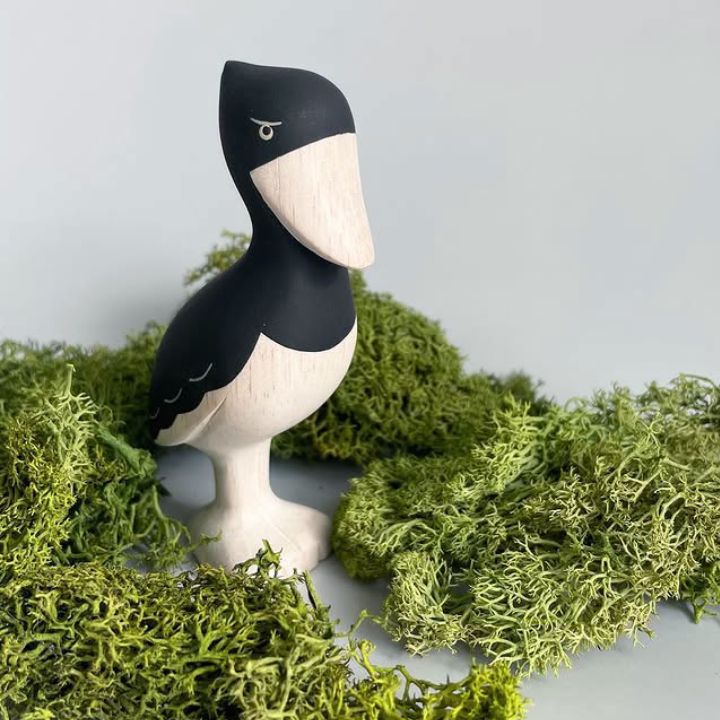 日本 T-Lab. 手作木質動物擺飾/ 鯨頭鸛