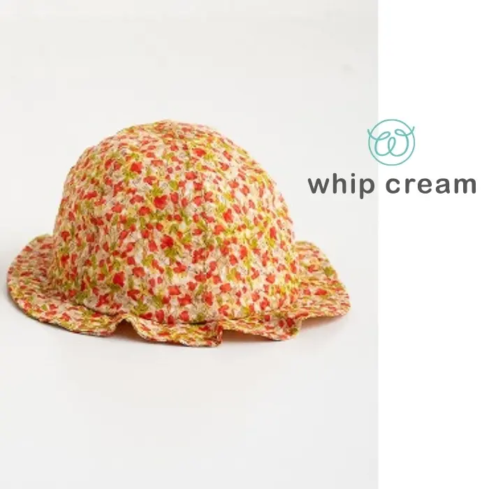 【日本 whip cream】小碎花寶寶帽/ 紅色/ 50