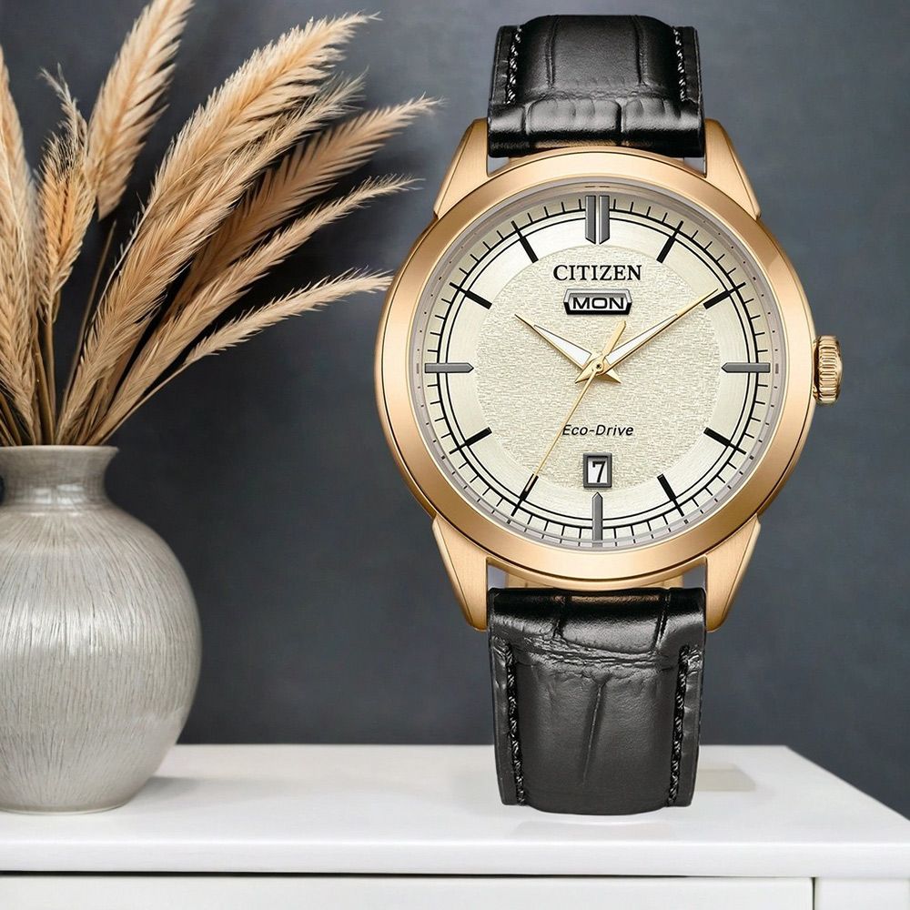 CITIZEN 星辰限量 Day-Date 光動能大三針日曆手錶-40.5mm 禮物 送禮 推薦(AW0153-04A)