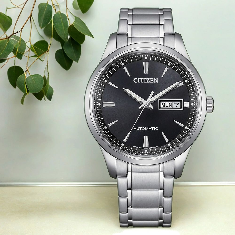 CITIZEN 星辰 限量 Day-Date 經典簡約大三針機械錶-40mm(NY4060-51E)