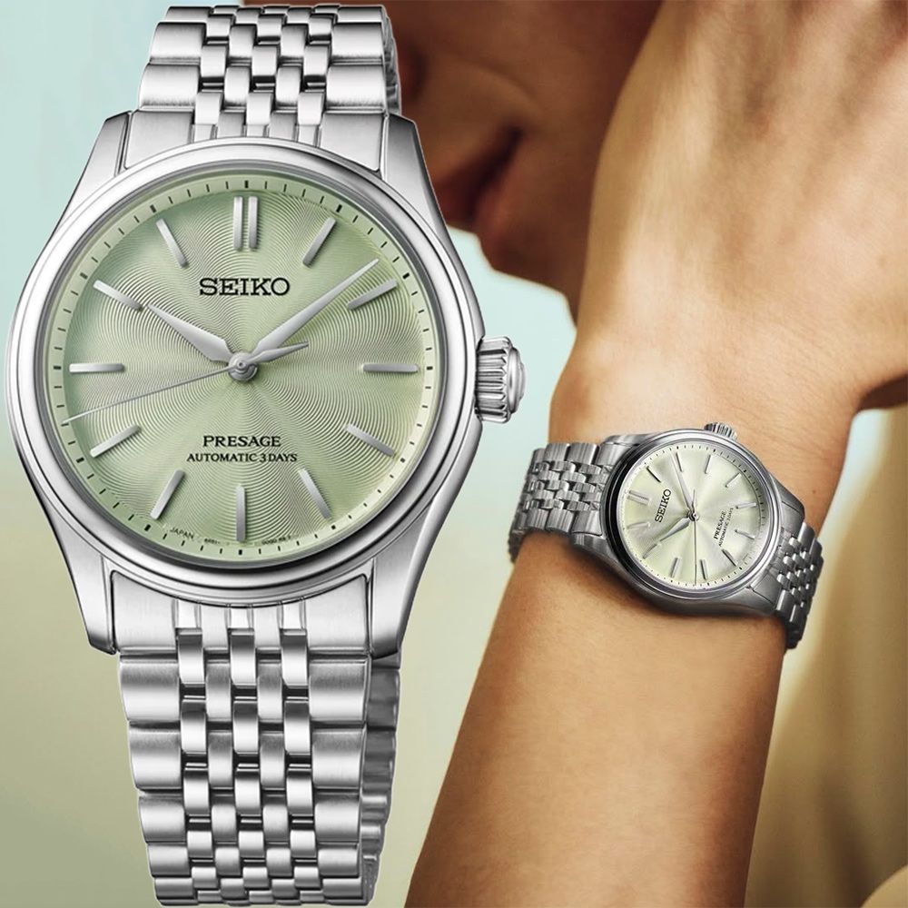 SEIKO 精工 Presage Classic Series 若竹色 傳統工藝色彩機械錶(HCC002/6R51-00G0G)