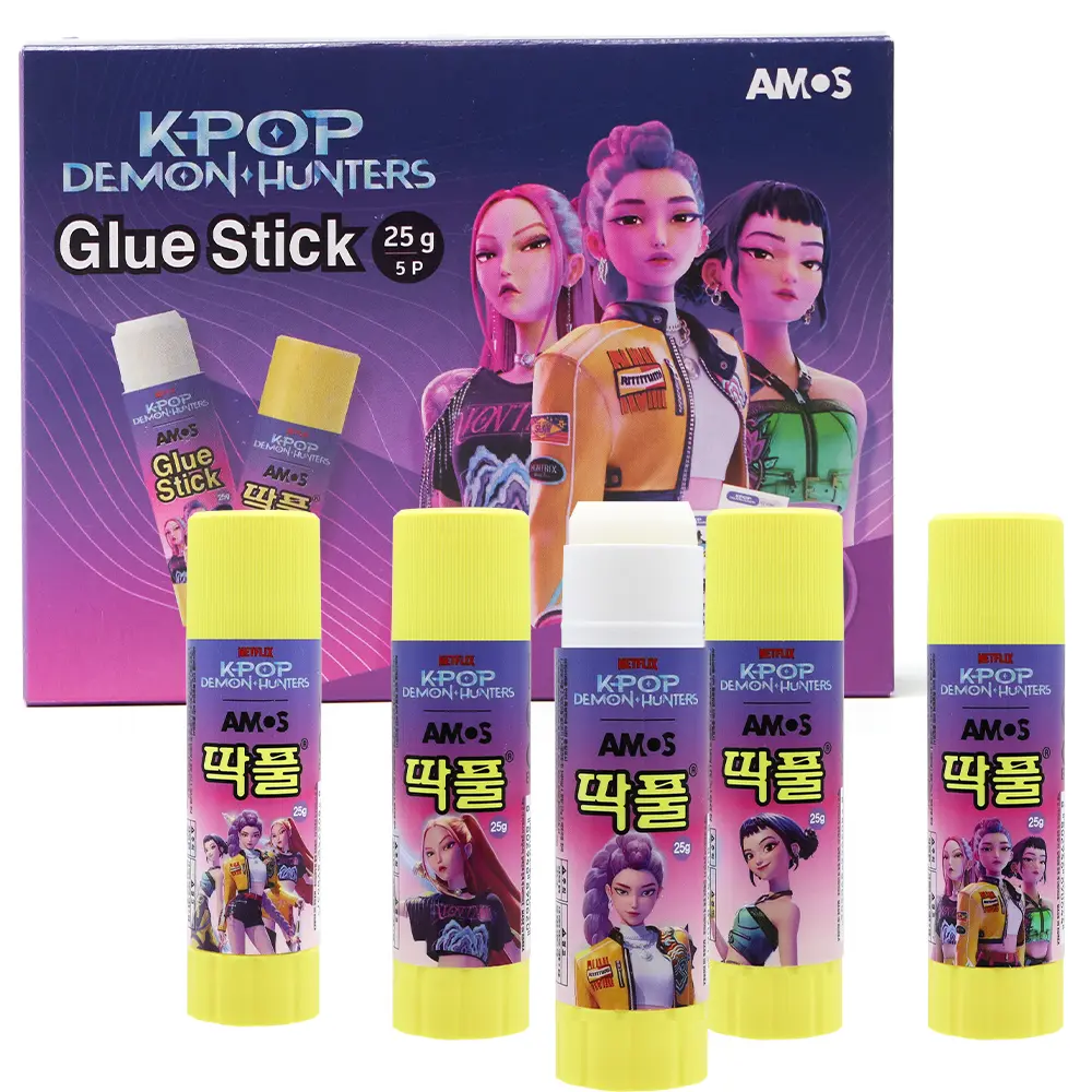 韓國AMOS K-POP獵魔女團HUNTRIX限定版口紅膠25g/ 5入組