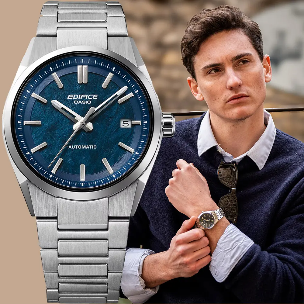 CASIO 卡西歐 EDIFICE 跑車系列 機械錶 手錶-38mm 送禮 禮物 推薦(EFK-110D-2A)