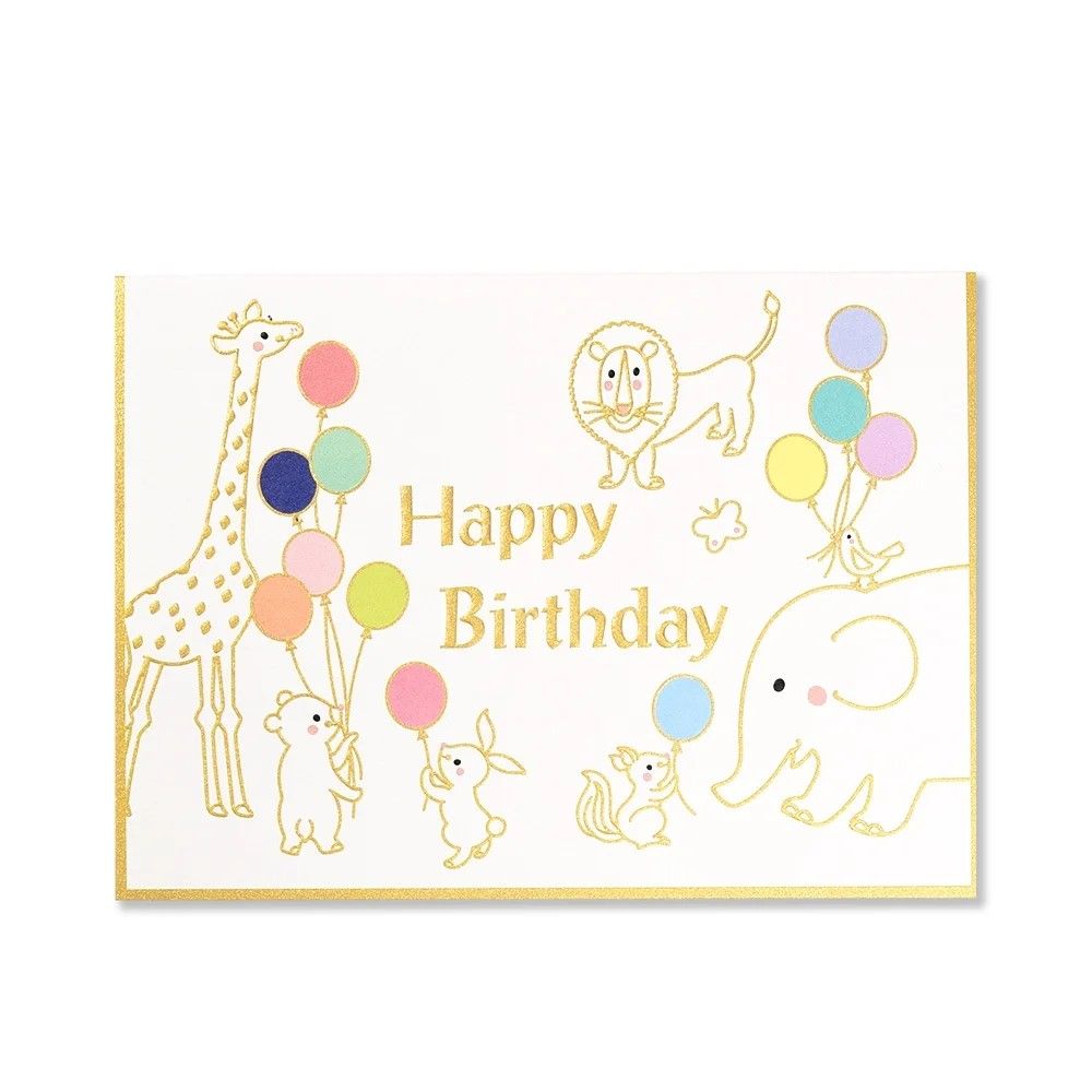 日本 G.C.PRESS 生日卡/ 動物