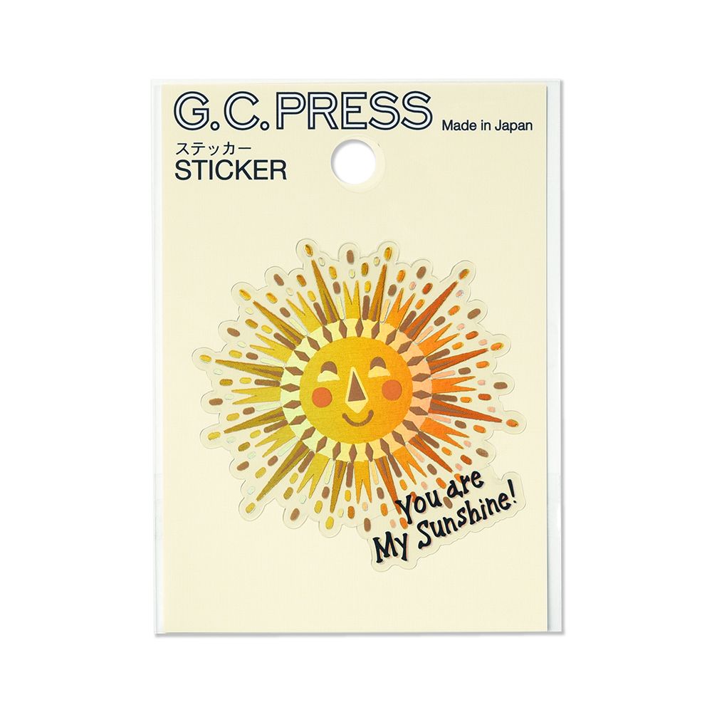 日本 G.C.PRESS 單張貼紙/ 太陽