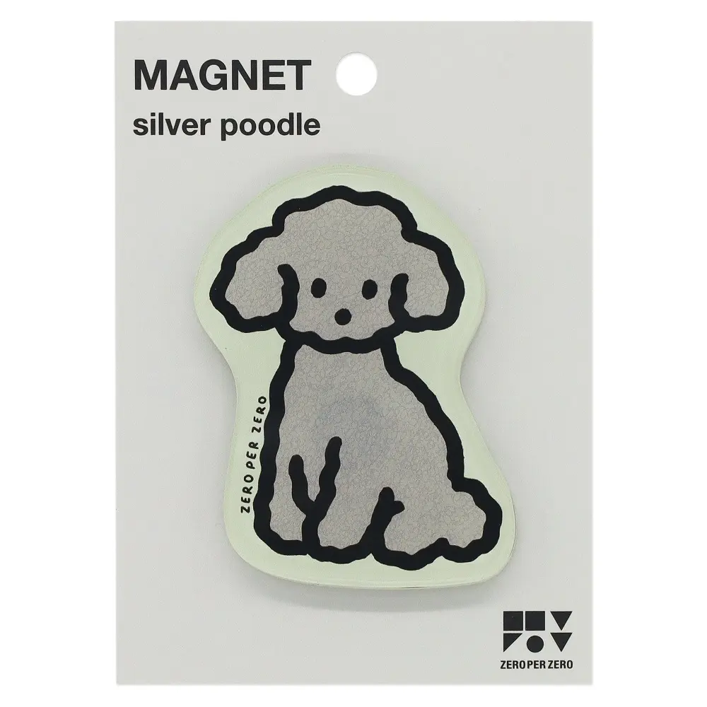 韓國ZERO PER ZERO 磁鐵/ Silver Poodle