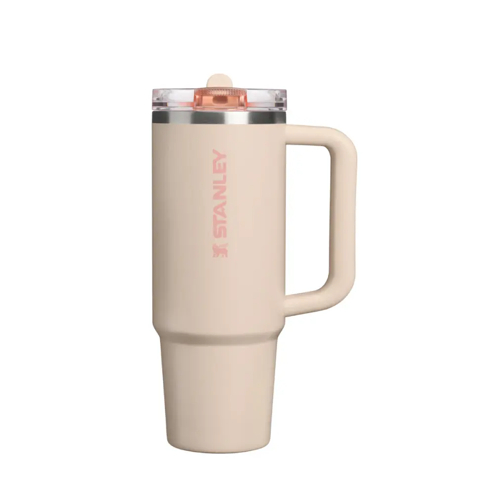 STANLEY防漏吸管隨手杯/ 0.88L/ 香檳粉