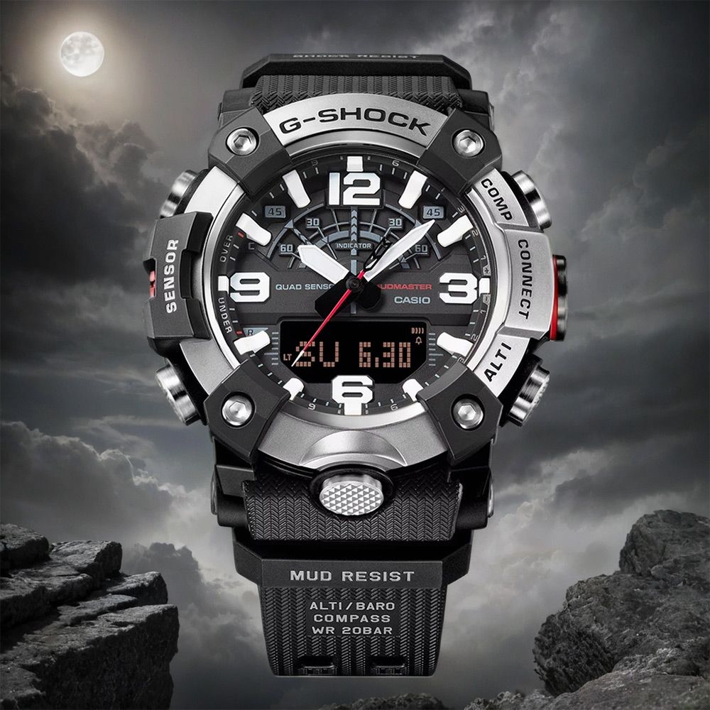 CASIO 卡西歐 G-SHOCK Master of G 越野冒險多功能藍牙金屬圈手錶 送禮 禮物 推薦(GG-B100XM-1A)
