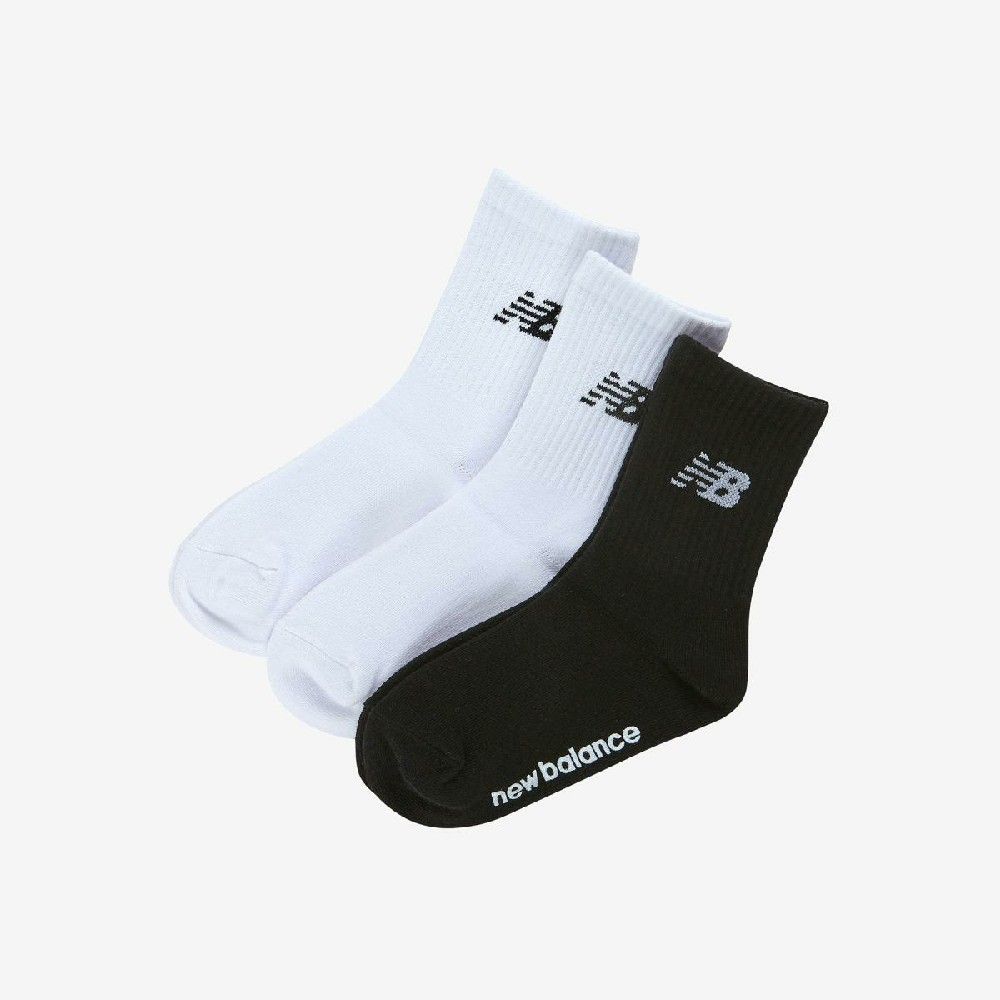 韓國 New Balance 童襪 大童16-23.5 三入一組基本款膝下襪/ 白色/ 預購 20 cm