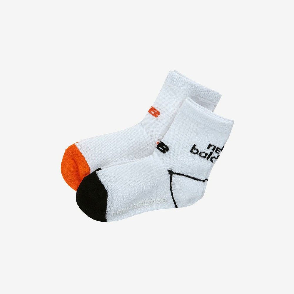 韓國 New Balance 童襪 大童16-22 兩入一組網眼中筒襪/ 黑色/ 預購 20 cm