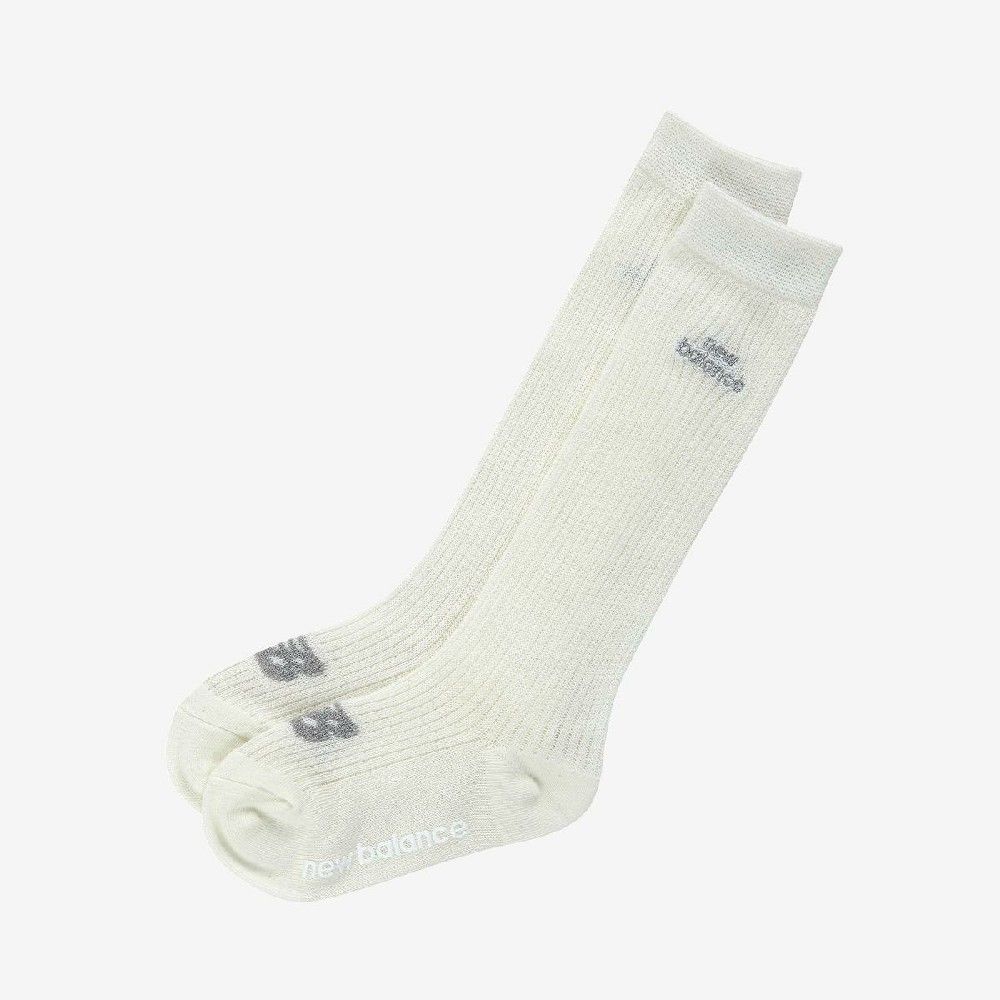 韓國 New Balance 童襪 大童16-22 網眼女童膝下襪 象牙白/ 預購 20 cm