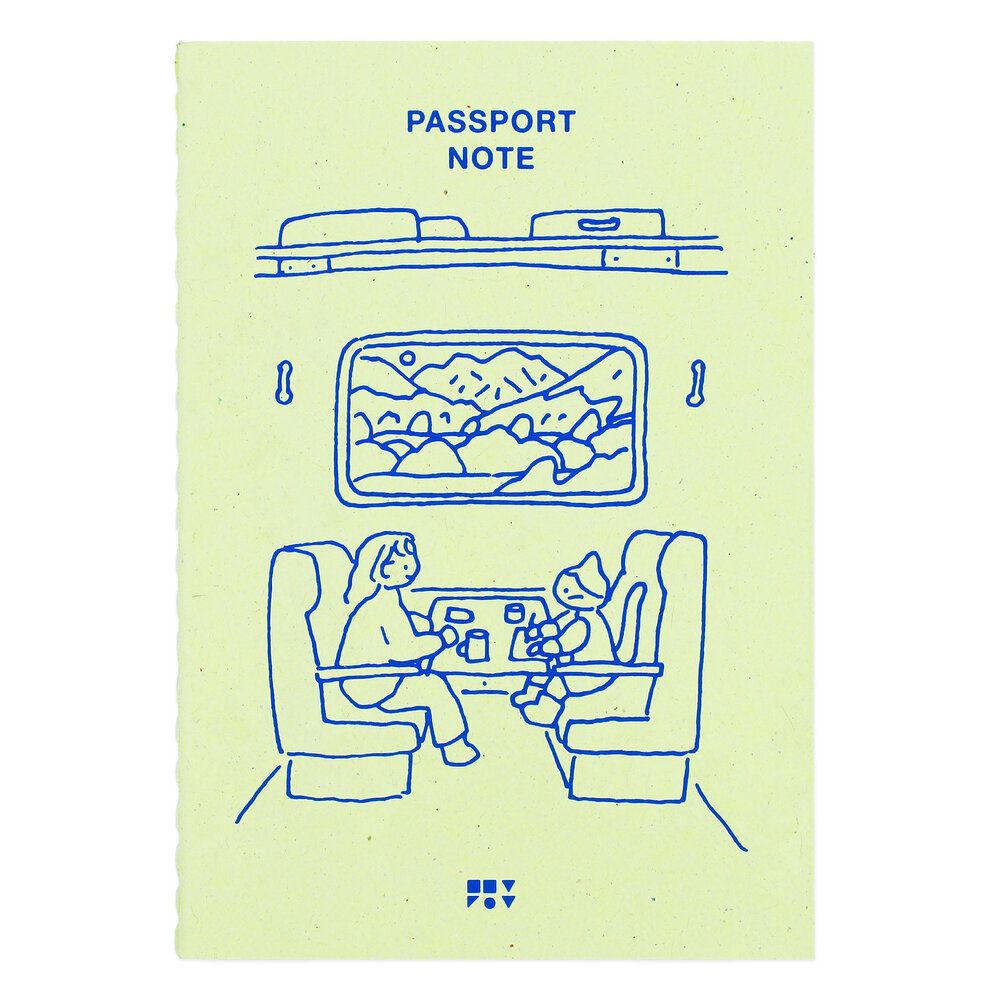 韓國ZERO PER ZERO 護照尺寸空白內頁本/ Train Trip 1/ Green