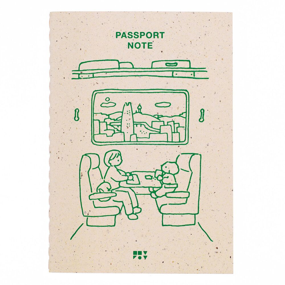 韓國ZERO PER ZERO 護照尺寸空白內頁本/ Train Trip 2 Seoul/ Beige