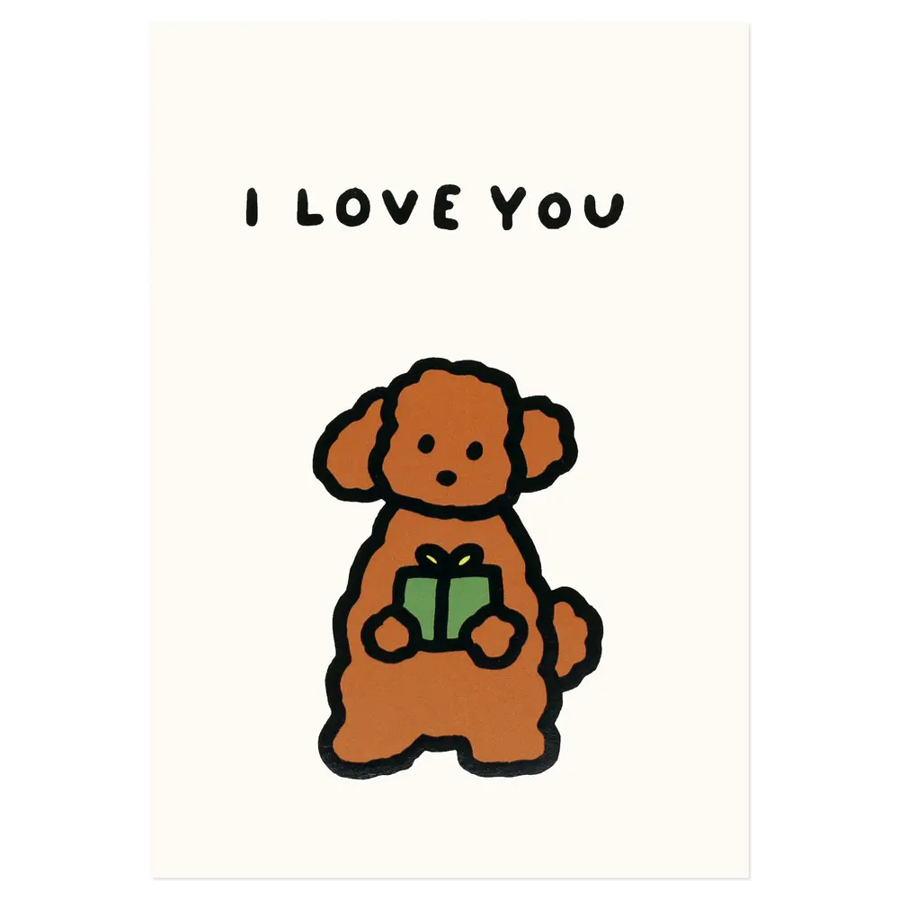 韓國ZERO PER ZERO 情人卡/ Dog 5/ I Love You