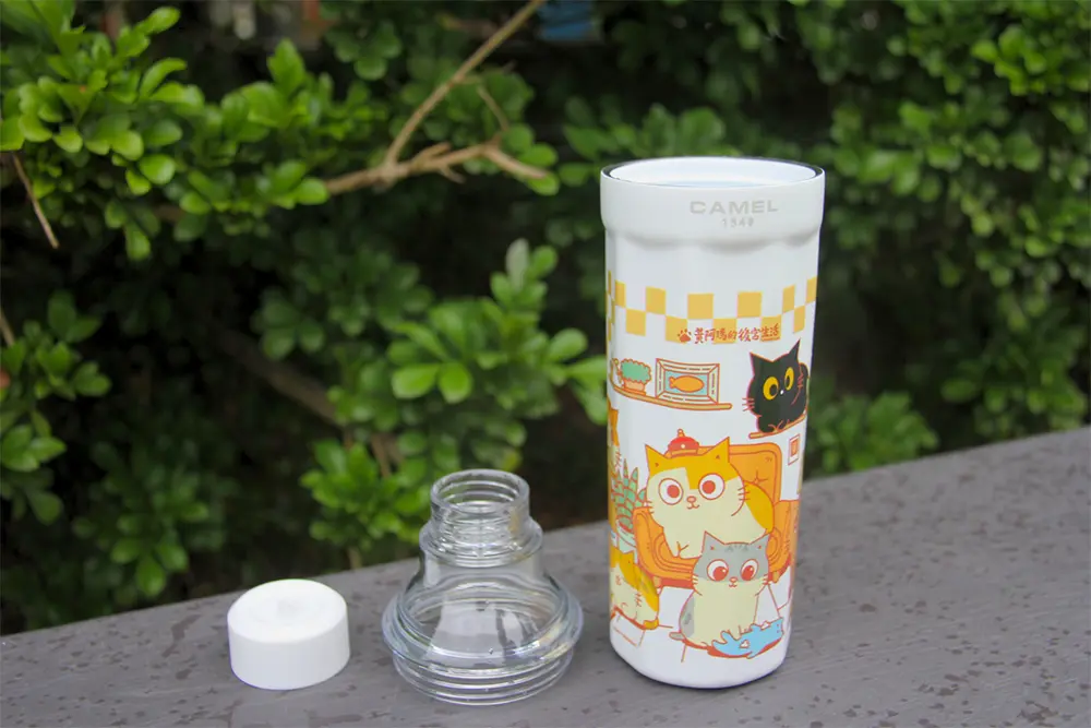 【香港CAMEL駱駝牌】黃阿瑪聯名 FLOW 53 隨行保溫瓶/ 530ml/ 純粹白