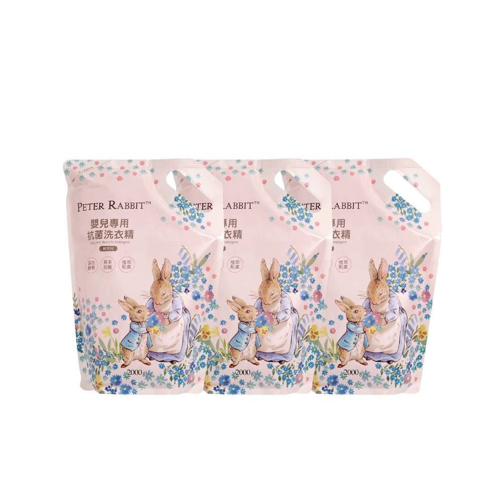 【奇哥】比得兔嬰兒抗菌洗衣精-補充包/ 3入