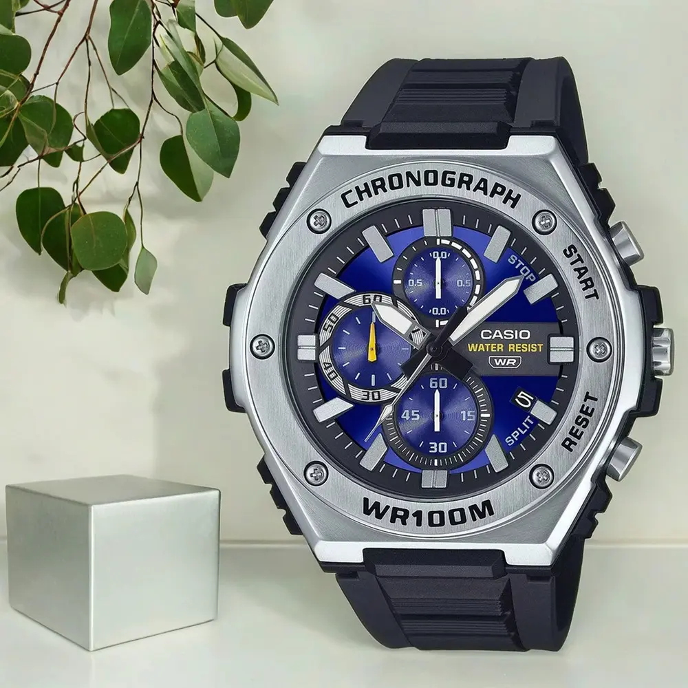 CASIO 卡西歐 運動風三眼計時手錶-藍 學生錶 送禮 禮物 推薦(MWA-300H-2AV)