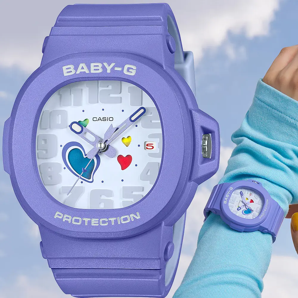 CASIO 卡西歐 BABY-G 俏皮愛心 繽紛轉盤指針女錶 手錶 送禮 禮物 推薦(BGA-10-6A)