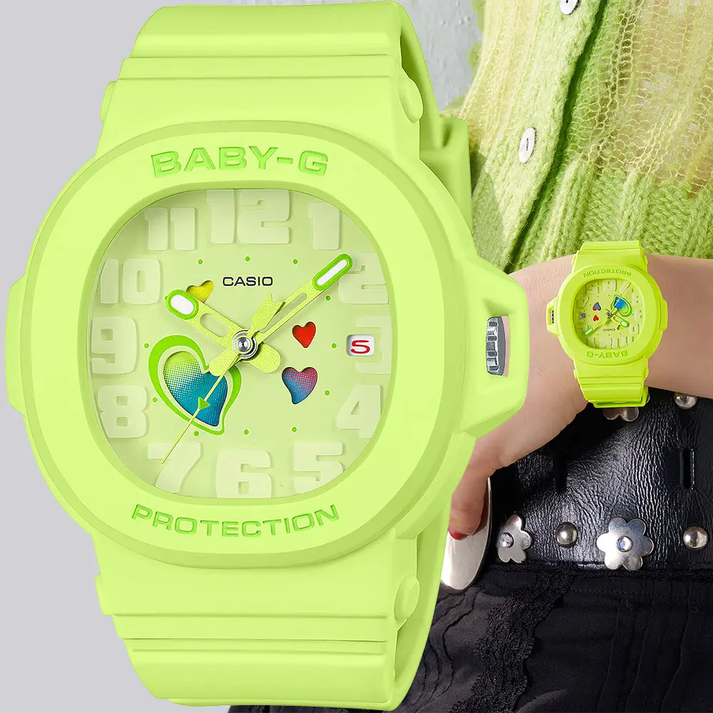 CASIO 卡西歐 BABY-G 俏皮愛心 繽紛轉盤指針女錶 手錶 送禮 禮物 推薦(BGA-10-3A)