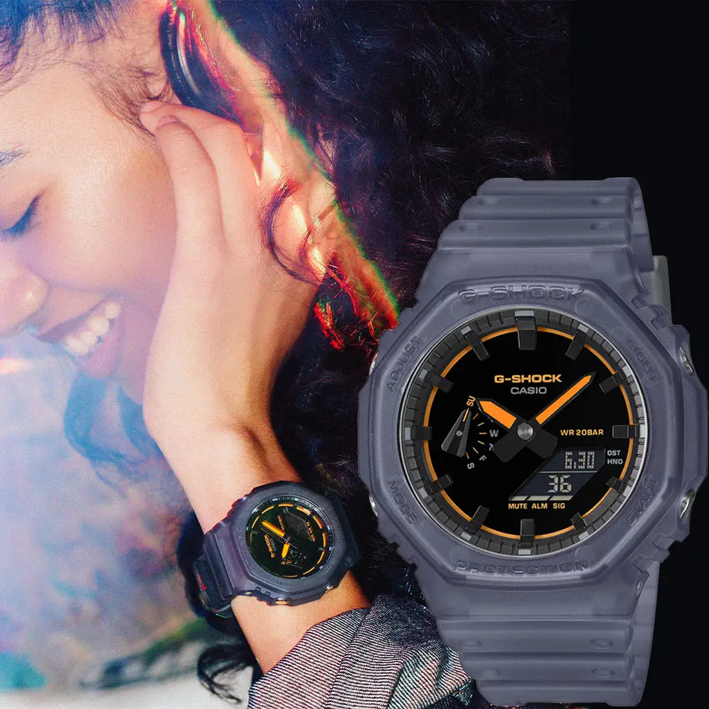CASIO 卡西歐 G-SHOCK 霓光節奏八角雙顯手錶 電子錶 送禮 禮物 推薦(GA-2100K-2A)