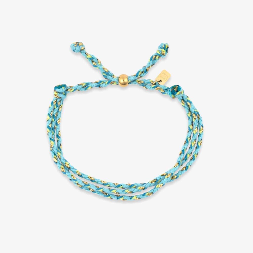Pura Vida 美國手工 美國手工 FRIENDSHIP CORD 摯友羈絆藍綠編織衝浪手繩