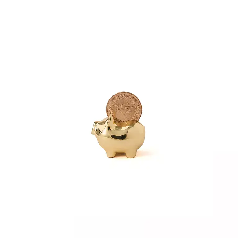 金豬擺飾/ 叁/ 3cm/ 亮金色