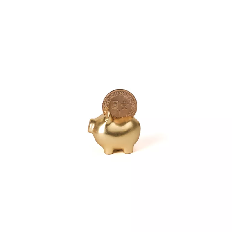 金豬擺飾/ 叁/ 3cm/ 霧金色