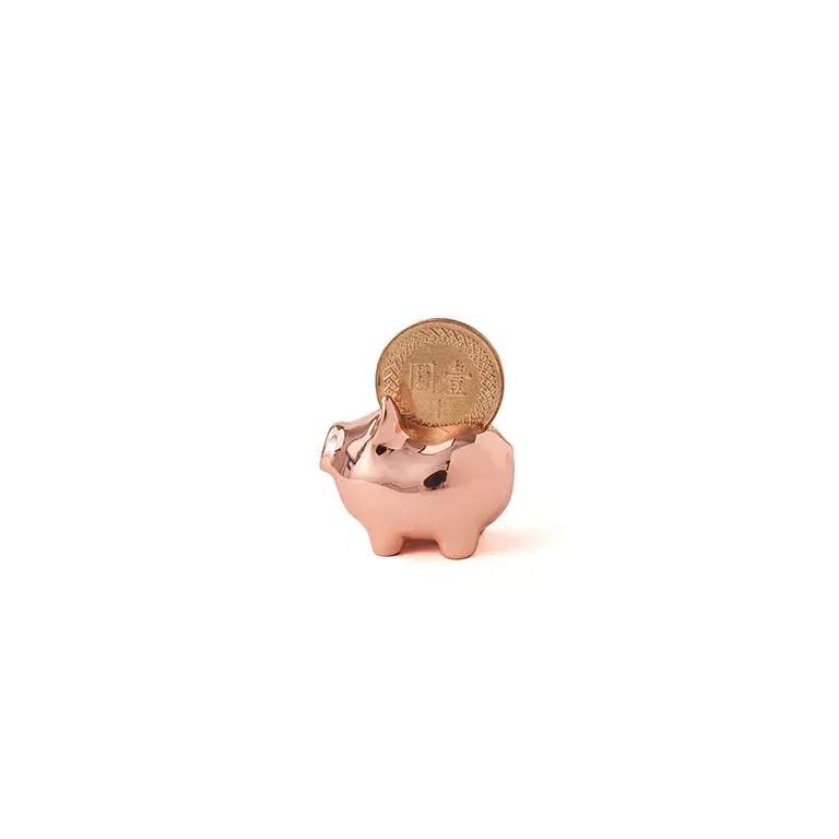 金豬擺飾/ 叁/ 3cm/ 亮玫金