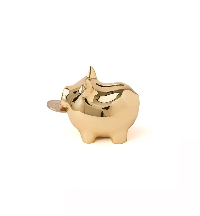 金豬擺飾/ 捌/ 8cm/ 亮金色