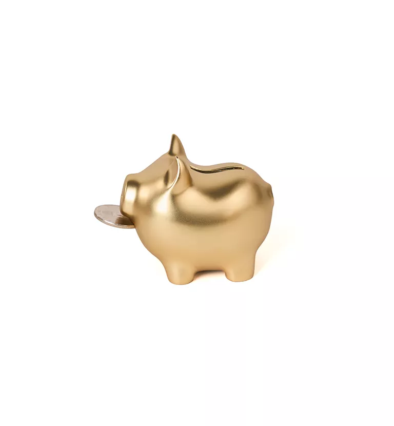 金豬擺飾/ 捌/ 8cm/ 霧金色