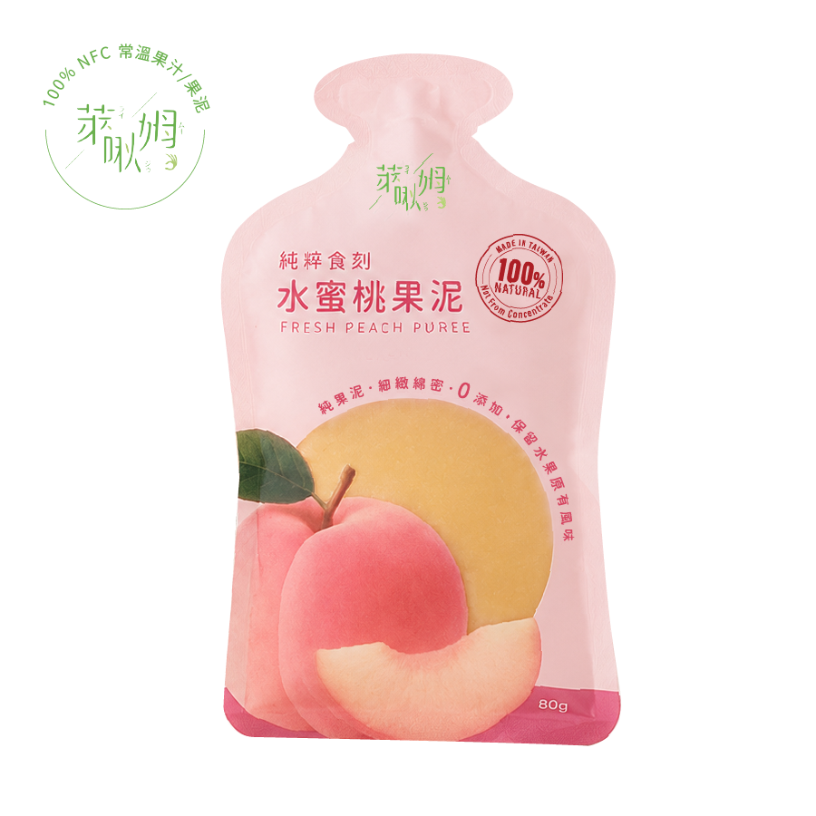萊啾姆純粹食刻100%水蜜桃果泥/ 80g