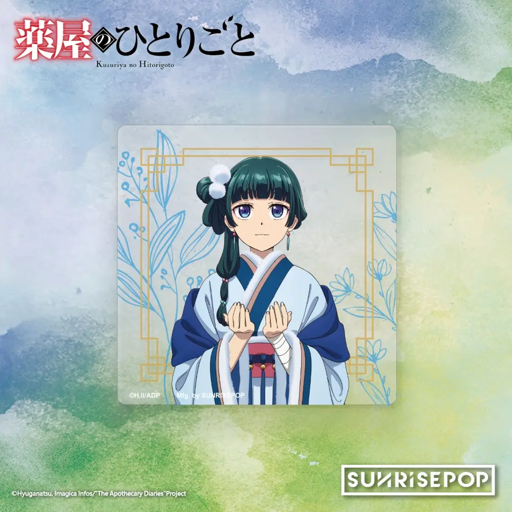 SUNRISEPOP藥師少女的獨語系列壓克力杯墊/ 方/ 貓貓