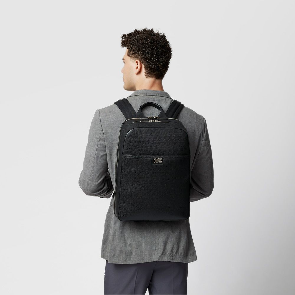 【BRAUN BUFFEL 德國小金牛】台灣總代理 安德勒-1 後背包-黑色/BF531-TW73-BK