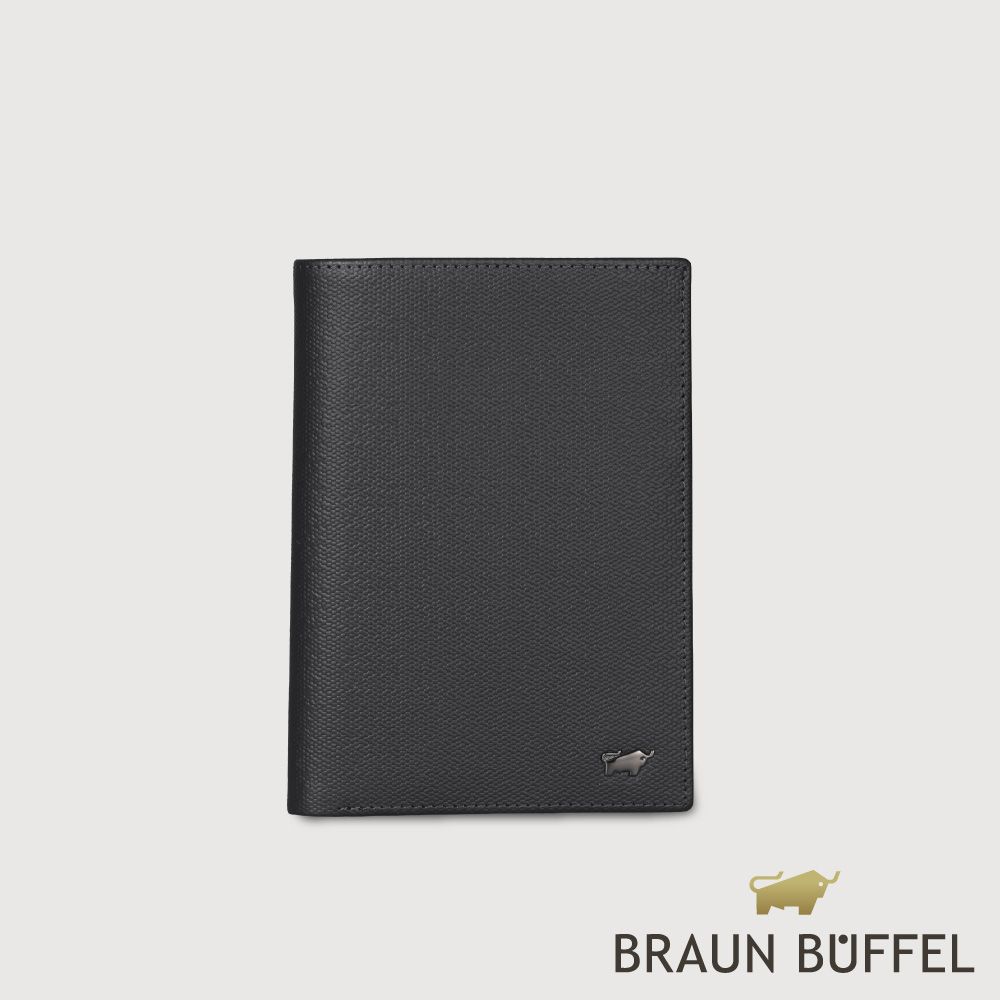 【BRAUN BUFFEL 德國小金牛】台灣總代理 安德勒-1 6卡護照夾-黑色/BF531-181-BK