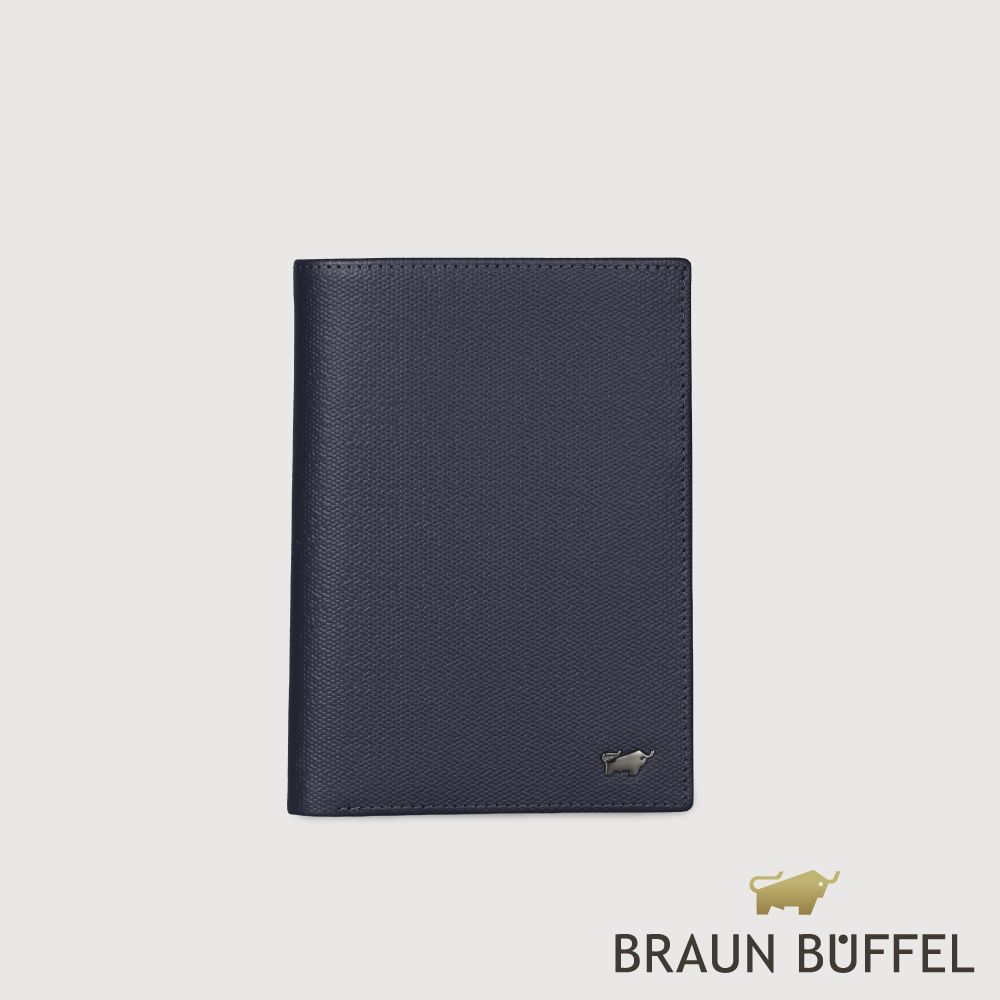 【BRAUN BUFFEL 德國小金牛】台灣總代理 安德勒-1 6卡護照夾-深藍/BF531-181-DB